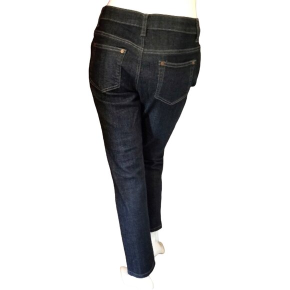 a.n.a. Curvy Fit Skinny Leg Denim Jeans Sz 6 Petite Womens Pockets Dark Rinse - Picture 9 of 9